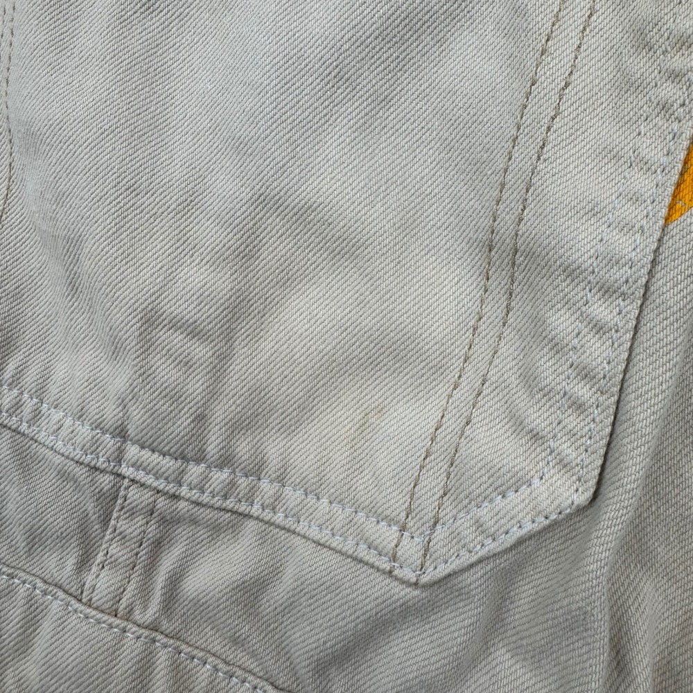 We The Free Free People Ziggy Sun Shell  Overalls Ecru Denim Straight Dungarees - Picture 7 of 14